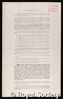 Weiss, Frederick Ernest: certificate of election to the Royal Society
