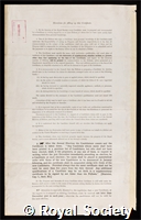Wood, Thomas Barlow: certificate of election to the Royal Society
