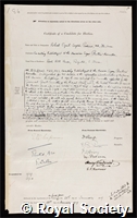 Perkins, Robert Cyril Layton: certificate of election to the Royal Society