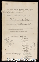 Fisher, Herbert Albert Laurens: certificate of election to the Royal Society