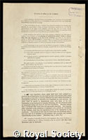 Horton, Frank: certificate of election to the Royal Society