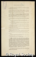Wilson, William: certificate of election to the Royal Society