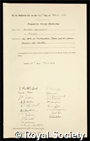 Sommerfeld, Arnold Johannes Wilhelm: certificate of election to the Royal Society