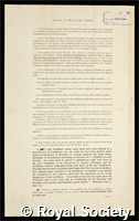 Cole, Francis Joseph: certificate of election to the Royal Society
