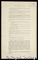Dobson, Gordon Miller Bourne: certificate of election to the Royal Society