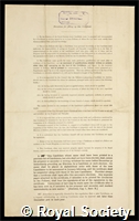 Browning, Carl Hamilton: certificate of election to the Royal Society