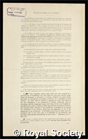 Cook, Stanley Smith: certificate of election to the Royal Society