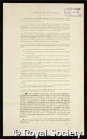 Kitchin, Finlay Lorimer: certificate of election to the Royal Society