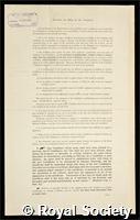 Stiles, Walter: certificate of election to the Royal Society