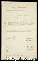 Whytlaw-Gray, Robert: certificate of election to the Royal Society