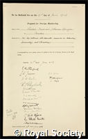 Langevin, Paul: certificate of election to the Royal Society