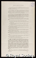 Lang, William Dickson: certificate of election to the Royal Society