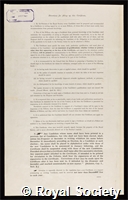 Eltringham, Harry: certificate of election to the Royal Society