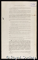 Jordan, Heinrich Ernst Karl: certificate of election to the Royal Society