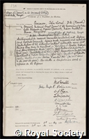 Simonsen, Sir John Lionel: certificate of election to the Royal Society