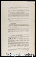 Doodson, Arthur Thomas: certificate of election to the Royal Society