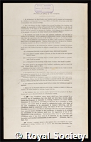 Young, Alfred: certificate of election to the Royal Society