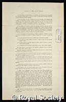 Forster-Cooper, Sir; Clive: certificate of election to the Royal Society