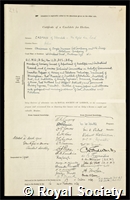 Cadman, John, Baron Cadman of Silverdale: certificate of election to the Royal Society