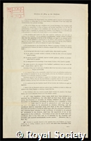 Beer, Sir Gavin Rylands De: certificate of election to the Royal Society