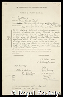 Matthews, Sir Bryan Harold Cabot: certificate of election to the Royal Society