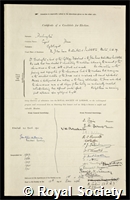 Darlington, Cyril Dean: certificate of election to the Royal Society