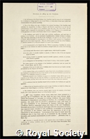 Eccles, Sir John Carew: certificate of election to the Royal Society