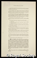 Melville, Sir Harry Work: certificate of election to the Royal Society