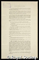 Holmes, Arthur: certificate of election to the Royal Society