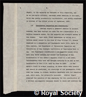 Edgell, Sir John Augustine: certificate of election to the Royal Society