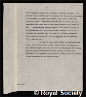 Edgell, Sir John Augustine: certificate of election to the Royal Society