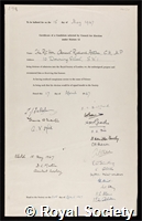 Attlee, Clement Richard, 1st Earl Attlee: certificate of election to the Royal Society