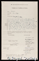 Hodgkin, Sir Alan Lloyd: certificate of election to the Royal Society