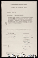 Needham, Dorothy Mary Moyle: certificate of election to the Royal Society