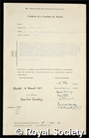 Boyd, Sir John Smith Knox: certificate of election to the Royal Society