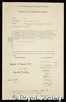 Mann, Thaddeus Robert Rudolph: certificate of election to the Royal Society