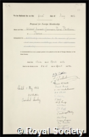 Portevin, Albert Marcel Germain Rene: certificate of election to the Royal Society