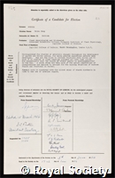 Porter, Helen Kemp: certificate of election to the Royal Society