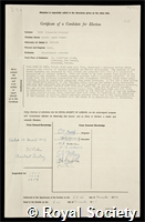 Tait, Sylvia Agnes Sophia: certificate of election to the Royal Society