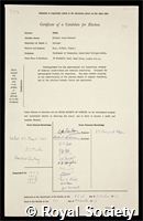 Dewar, Michael James Stewart: certificate of election to the Royal Society