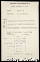 Kearton, Christopher Frank: certificate of election to the Royal Society
