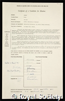 London, Heinz: certificate of election to the Royal Society