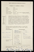 Penman, Howard Latimer: certificate of election to the Royal Society