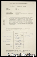 Smith, Robert Allan: certificate of election to the Royal Society