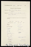 Feynman, Richard Phillips: certificate of election to the Royal Society