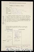 Hebb, Donald Olding: certificate of election to the Royal Society
