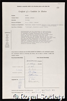Grace, Michael Anthony: certificate of election to the Royal Society