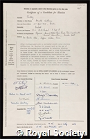 Pashley, Donald William: certificate of election to the Royal Society