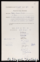 Amaldi, Edoardo: certificate of election to the Royal Society