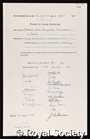 Ambartsumian, Viktor Amazaspovich: certificate of election to the Royal Society